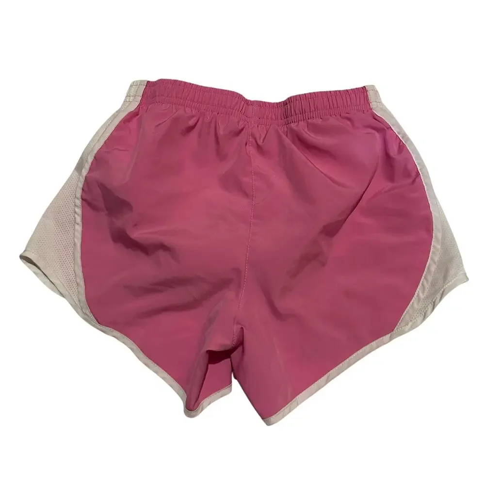 Nike Dri-FIT Tempo Running Shorts Pink White Girls Youth Medium Athletic Shorts